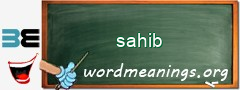 WordMeaning blackboard for sahib